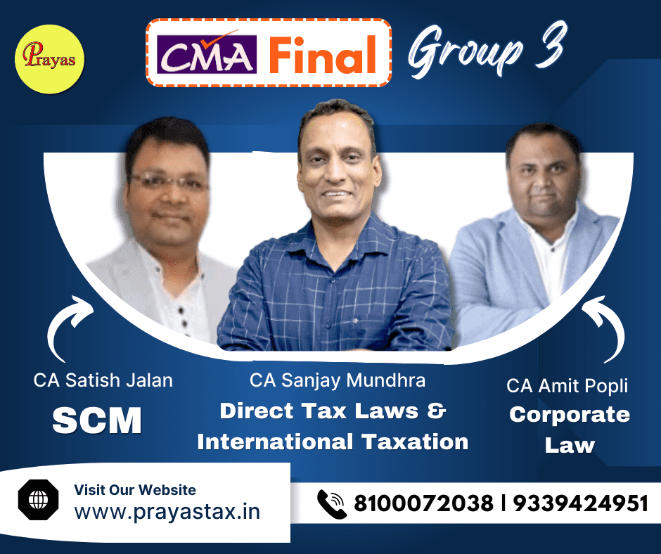 CMA Final DT Law & International Taxation+Strategic Cost Management+Law (New Syllabus) For Dec 26