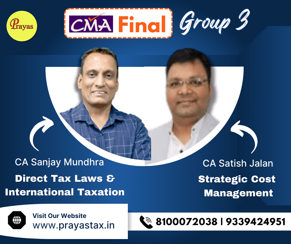 CMA Final DT Law & International Taxation+Strategic Cost Management (New Syllabus) For Dec 26