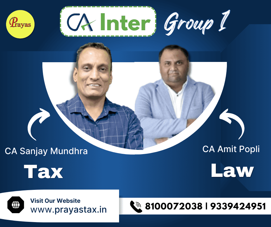 CA Inter Tax + Law For May 26