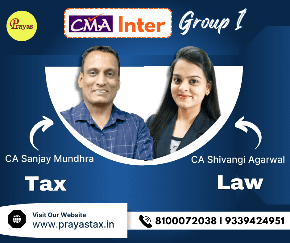 CMA Inter Tax+Law For Dec 26 | June 27