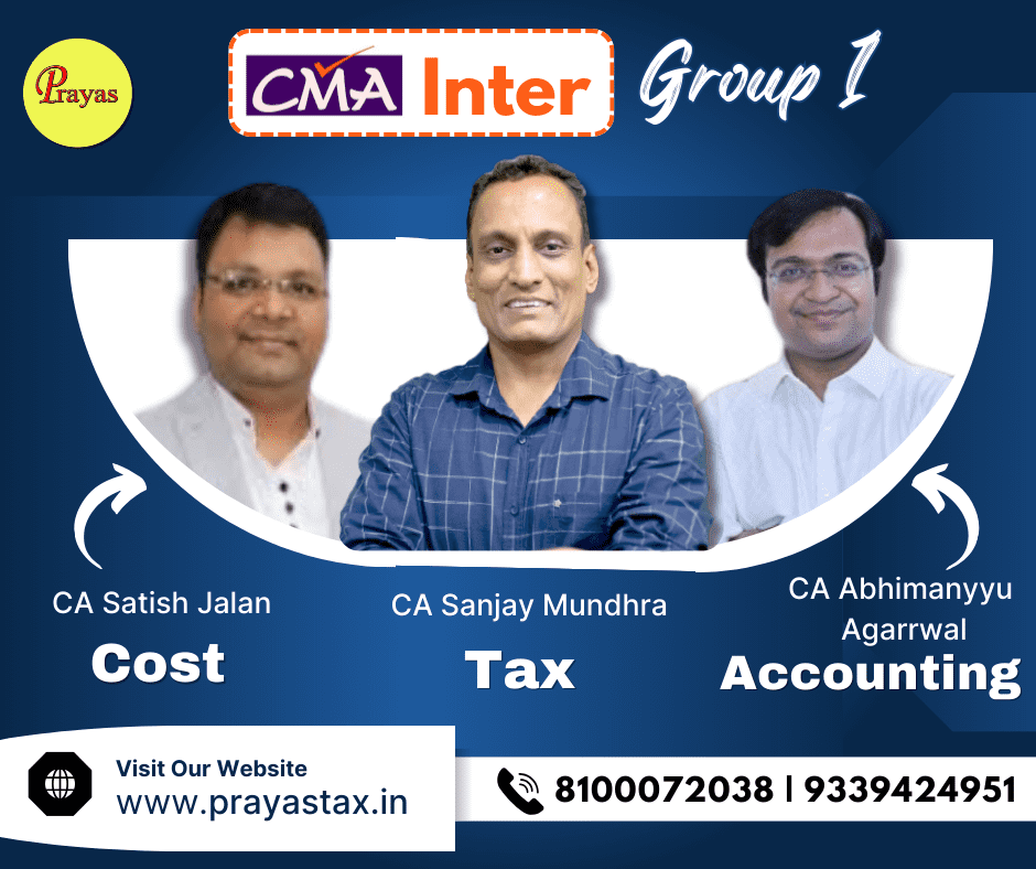 CMA Inter Tax+Cost+Accounting For Dec 26 | June 27