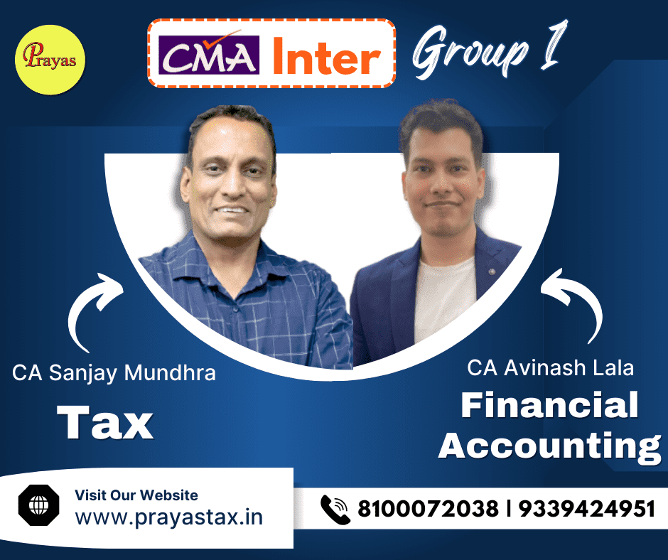 CMA Inter Tax+Accounting For Dec 26 I June 27